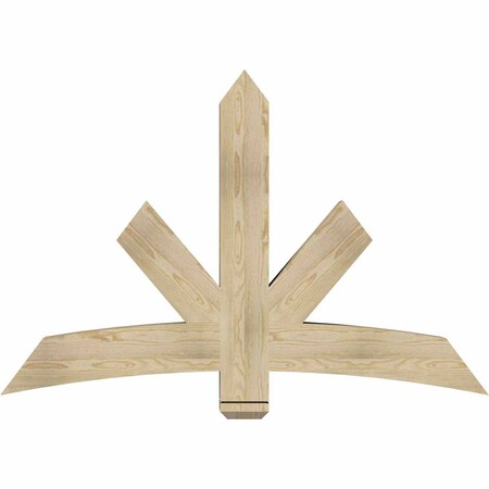 Ekena Millwork Alberta Rough Sawn Timber Gable Bracket, Douglas Fir, 60"W x 40"H x 6"D x 6"F, 16/12 Pitch GBW060X40X0606ALB00RDF